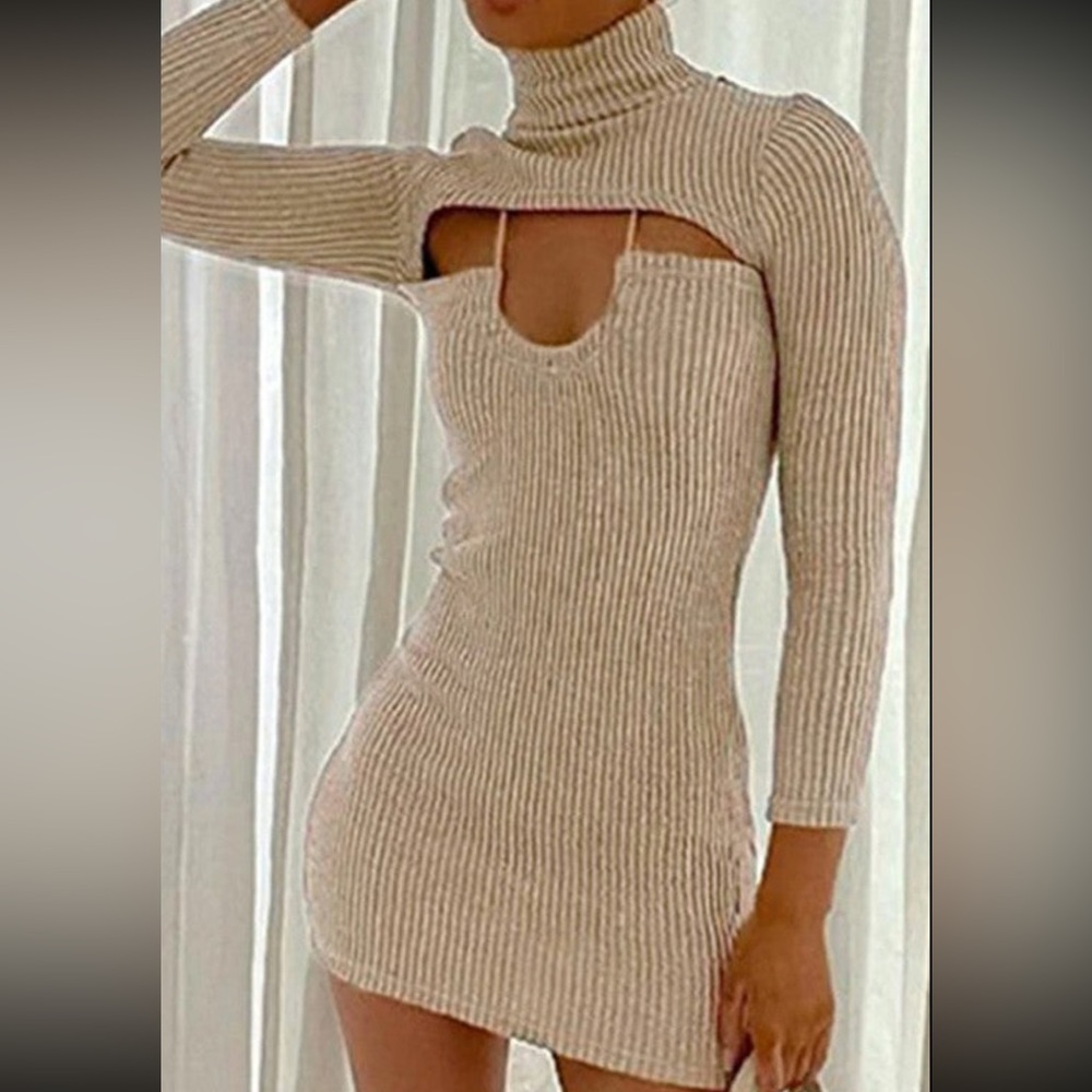 u neck sweater turtleneck dress